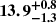 $ \boldsymbol{13.9^{+0.8}_{-1.3}} $