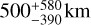 $\[500_{-390}^{+580}\]$