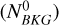 $\left( {N_{BKG}^0} \right)$