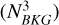$\left( {N_{BKG}^3} \right)$