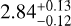 $2.84_{ - 0.12}^{ + 0.13}$