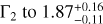 $1.87{ - 0.11}^{ + 0.16}$