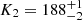 $ K_2 = 188^{+1}_{-2} $