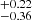 $ _{-0.36}^{+0.22} $