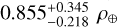 $0.855_{ - 0.218}^{ + 0.345}{\rho _ \oplus }$