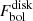$ F^{\mathrm{disk}}_{\mathrm{bol}} $