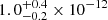 $ 1.0^{+0.4}_{-0.2} \times 10^{-12} $