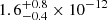 $ 1.6^{+0.8}_{-0.4} \times 10^{-12} $