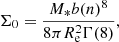 $$ \begin{aligned} \Sigma _0 = \frac{M_*b(n)^8}{8\pi R_{\mathrm{e}}^2\Gamma (8)}, \end{aligned} $$
