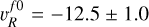 $v_R^{f0} = - 12.5 \pm 1.0$