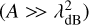 $\[\left(A \gg \lambda_{\mathrm{dB}}^2\right)\]$