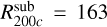$M_{200c}^{{\rm{sub }}} = 163$