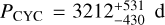 $\[P_{\mathrm{CYC}}=3212_{-430}^{+531} \mathrm{~d}\]$