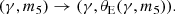 $$ \begin{aligned} (\gamma ,m_5) \rightarrow (\gamma ,\theta _{\mathrm{E} }(\gamma ,m_5)). \end{aligned} $$