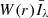 $ W(r)\bar{I}_{\lambda} $