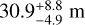 $\[30.9_{-4.9}^{+8.8} \mathrm{~m}\]$