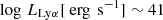 $ {\log\,L_{\mathrm{Ly\alpha}} [\text{ erg} \, \text{ s}^{-1}]\sim41} $