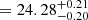 $ =24.28_{-0.20}^{+0.21} $