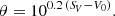 $$ \begin{aligned} \theta = 10^{0.2 \, ({S\!}_V - V_0)}. \end{aligned} $$