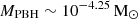 $ M_{\mathrm{PBH}} \sim 10^{-4.25}\,\mathrm{M}_{\odot} $