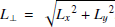 $ L_{\bot} = \sqrt{{L_x}^2 + {L_y}^2} $