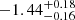 $ -1.44^{+0.18}_{-0.16} $