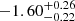 $ -1.60^{+0.26}_{-0.22} $