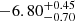 $ -6.80^{+0.45}_{-0.70} $