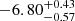 $ -6.80^{+0.43}_{-0.57} $