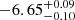 $ -6.65^{+0.09}_{-0.10} $