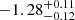 $ -1.28^{+0.11}_{-0.12} $