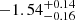 $ -1.54^{+0.14}_{-0.16} $