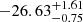 $ -26.63^{+1.61}_{-0.75} $