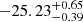 $ -25.23^{+0.65}_{-0.39} $