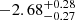 $ -2.68^{+0.28}_{-0.27} $