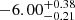$ -6.00^{+0.38}_{-0.21} $