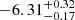 $ -6.31^{+0.32}_{-0.17} $