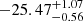 $ -25.47^{+1.07}_{-0.56} $