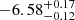 $ -6.58^{+0.17}_{-0.12} $