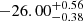 $ -26.00^{+0.56}_{-0.38} $
