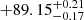 $ +89.15^{+0.21}_{-0.17} $