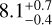 $8.1_{ - 0.4}^{ + 0.7}$