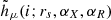 $ \tilde{h}_{\mu}(i;r_{s},\alpha_X,\alpha_R) $