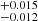 $ ^{+0.015}_{-0.012} $