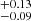 $ ^{+0.13}_{-0.09} $