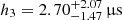 $ h_3 = 2.70^{+2.07}_{-1.47}\,{\upmu}\mathrm{s} $