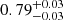 $ \rm 0.79^{+0.03}_{-0.03} $
