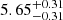 $ \rm 5.65^{+0.31}_{-0.31} $