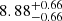 $ \rm 8.88^{+0.66}_{-0.66} $