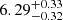$ \rm 6.29^{+0.33}_{-0.32} $
